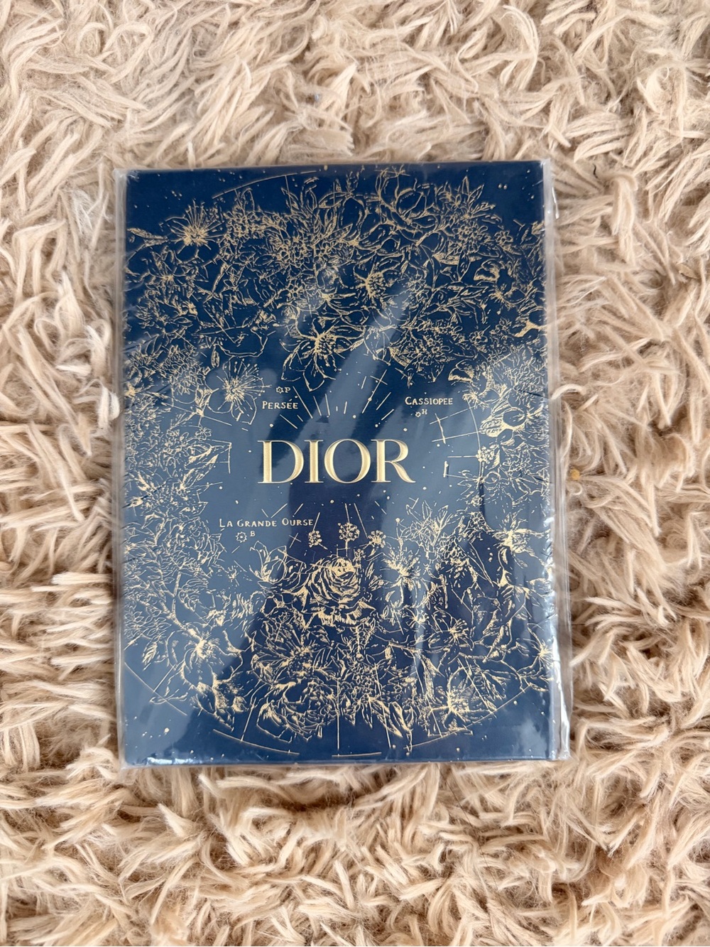 Dior Navy & Gold Floral Foil Hardcover Notebook